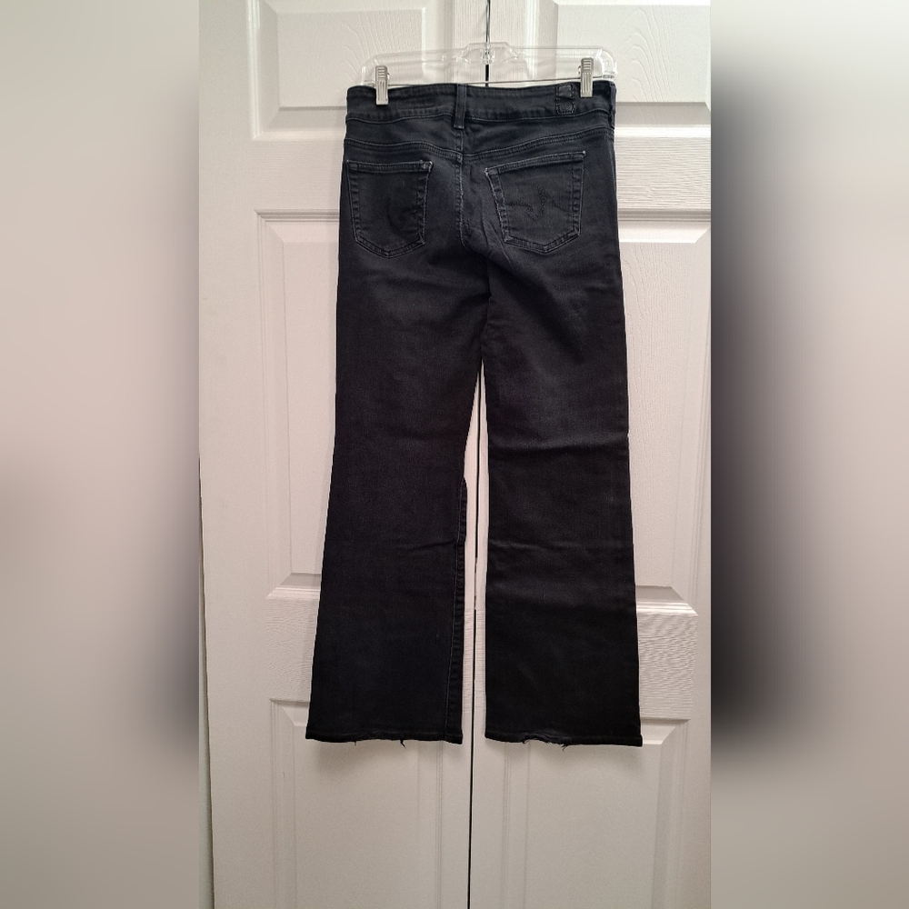 Ag Adriano Goldschmied Black Flare Wide Leg Jeans - Picture 2 of 4